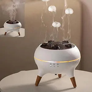 Dynamic Jellyfish Aroma Diffuser & Humidifier – Colorful LED Volcano Mist, Essential Oil Compatible, Remote Control, Sleep Timer | Cool Mist for Home, Office & Bedroom